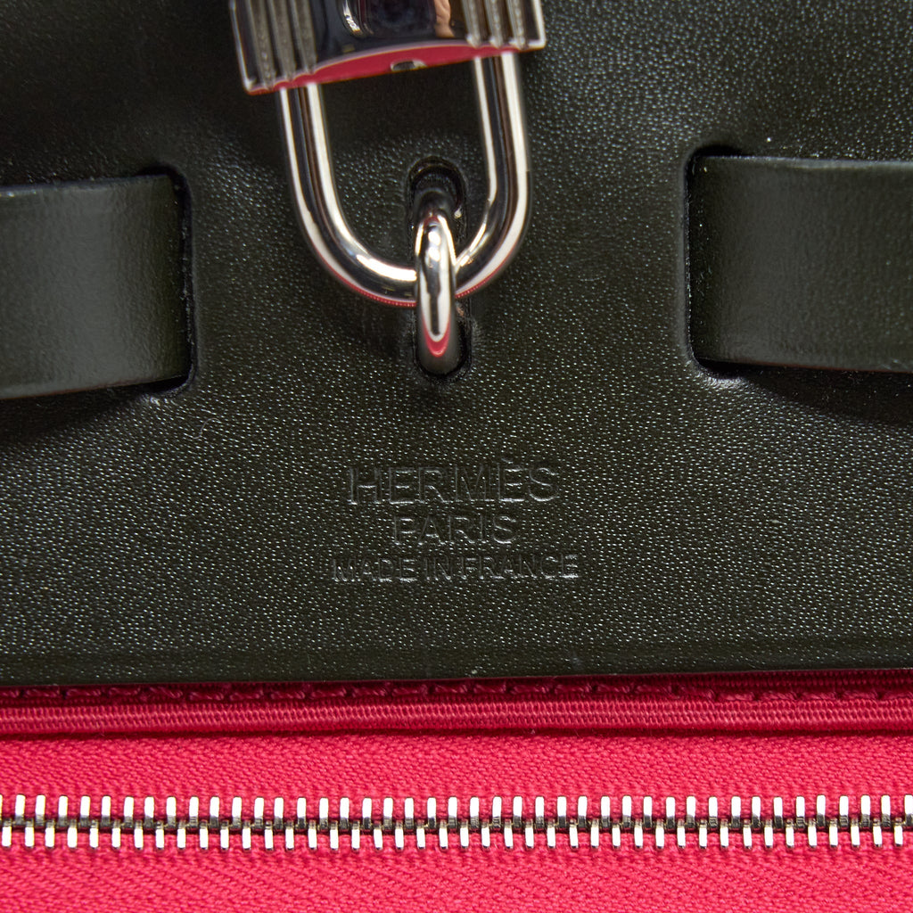 HERMES HERBAG 31 CANVAS/LEATHER ROSE EXTREME SHW