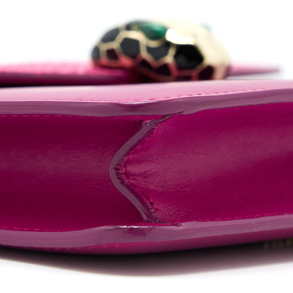 BVLGARI SERPENTI FOREVER BAG CRYSTAL GALUCHAT PINK LGHW