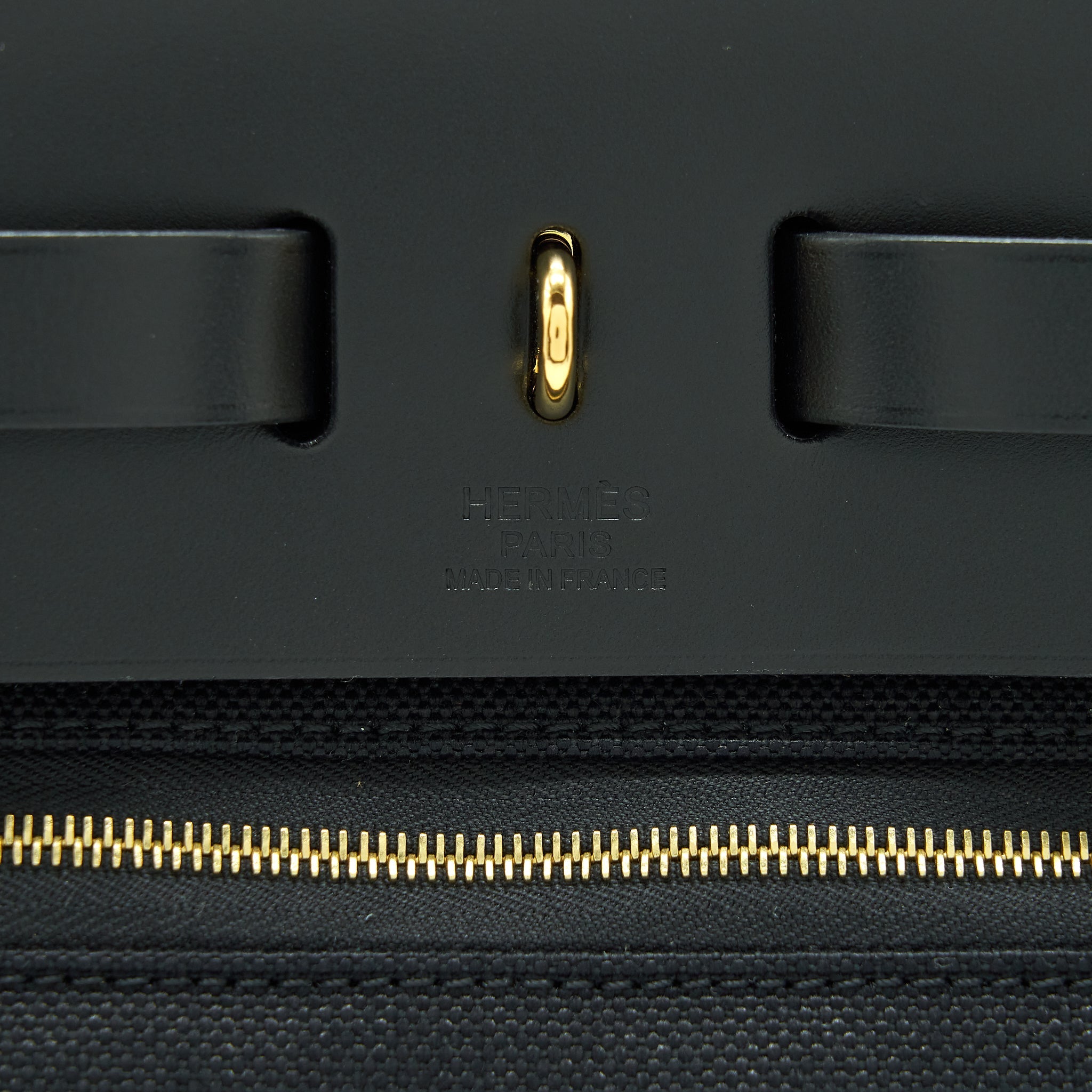 HERMES HERBAG 31 ZIP BAG BLACK GHW