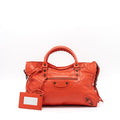 BALENCIAGA CLASSIC CITY BAG NAPPA TOMATO/RED BLACK HARDWARE
