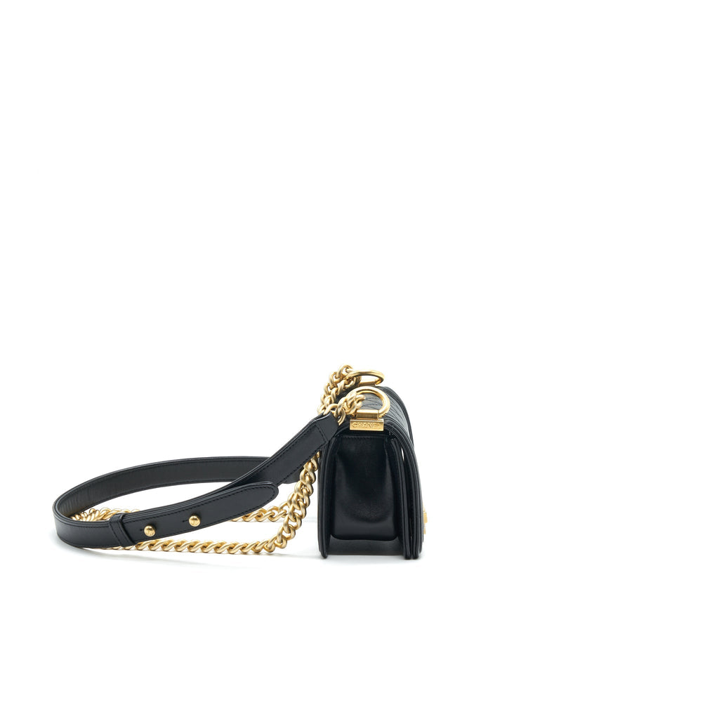 CHANEL BOY EXTRA MINI LAMBSKIN IN BLACK GHW