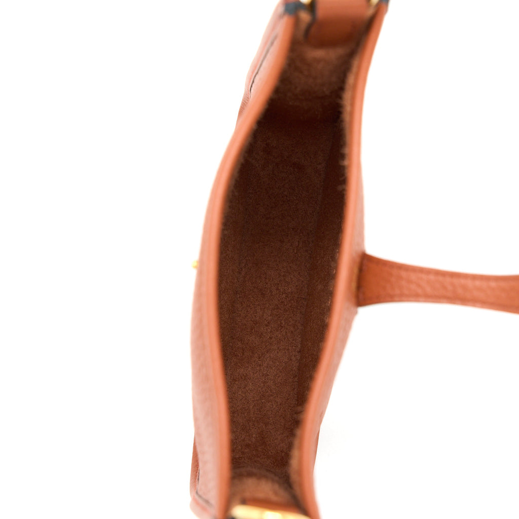 HERMES MINI EVELYNE CLEMENCE CULVRE WITH MULTICOLOUR STRAP GHW