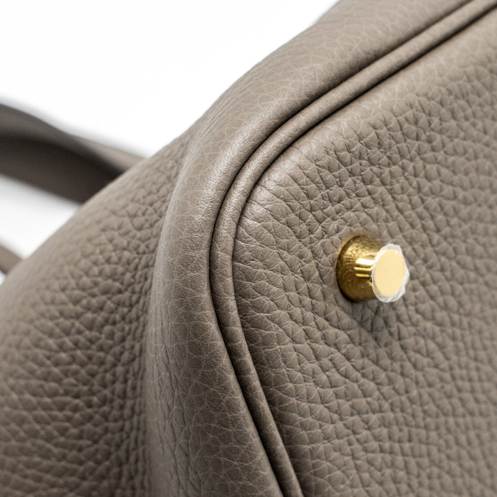 HERMES PICOTIN 22 LOCK BAG CLEMENCE GRIS ETAIN GHW