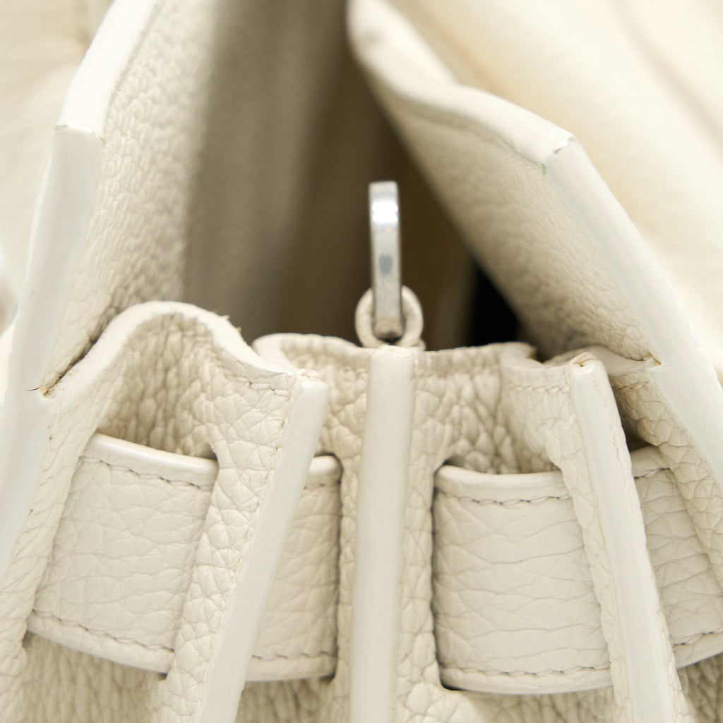 SAINT LAURENT SAC DE JOUR TOTE BAG CALFSKIN WHITE SHW