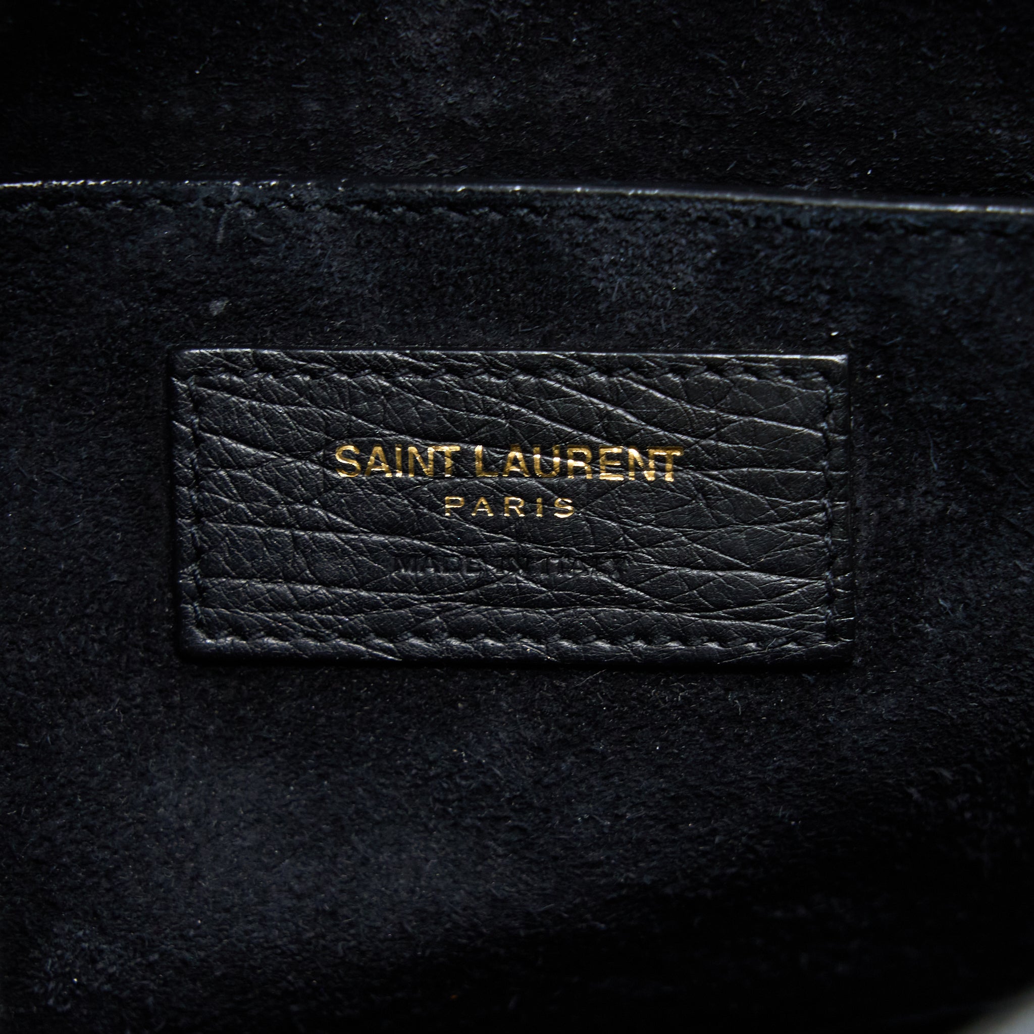 SAINT LAURENT NIKI BABY OSTRICH BLACK GHW
