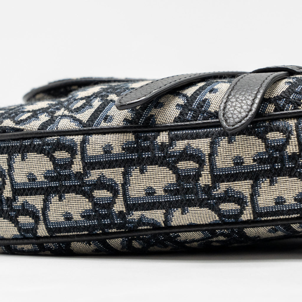 DIOR HOMME SADDLE BAG OBLIQUE JACQUARD MULTICOLOURED HARDWARE