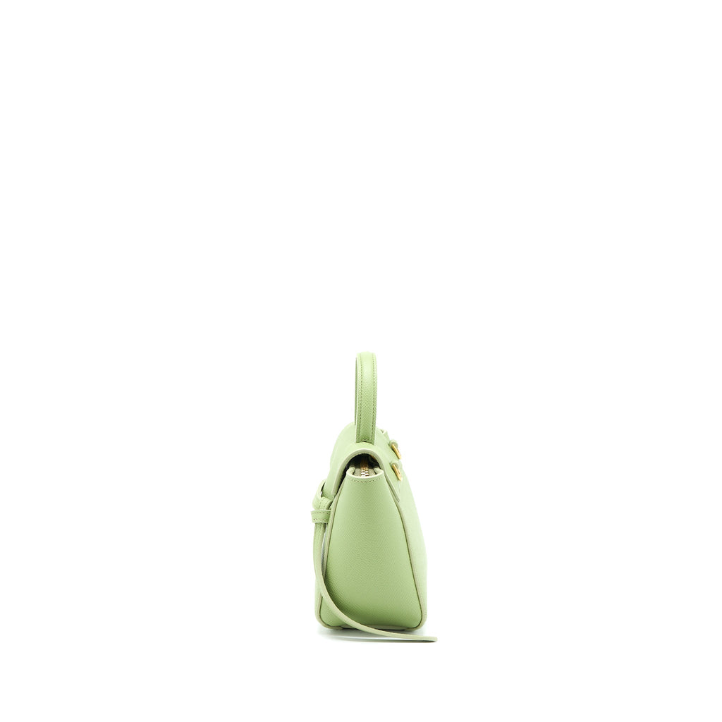 CELINE PICO BELT BAG GRAINED CALFSKIN LIGHT GREEN GHW