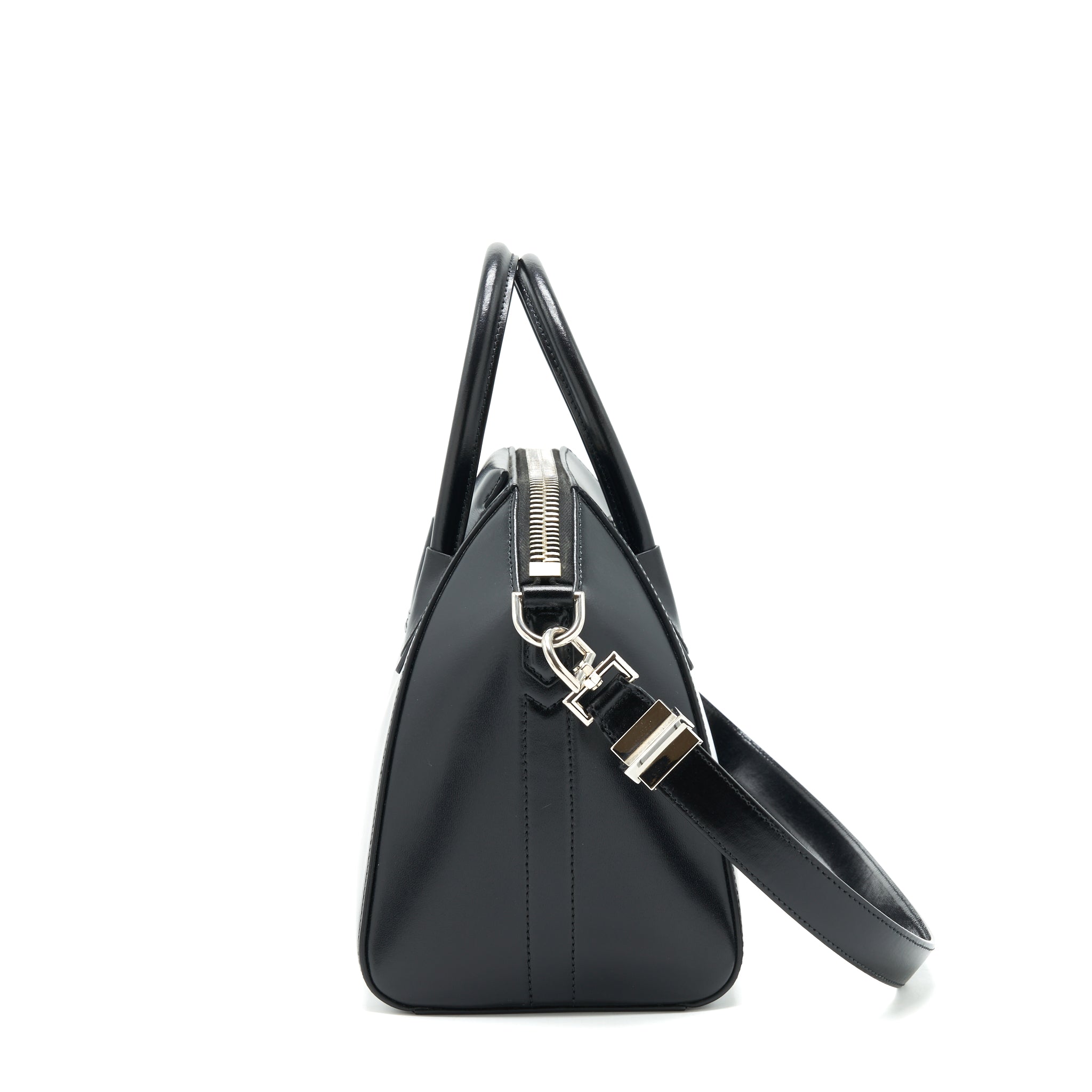 GIVENCHY SMALL ANTIGONA TOTE BAG BOX CALFSKIN BLACK SHW
