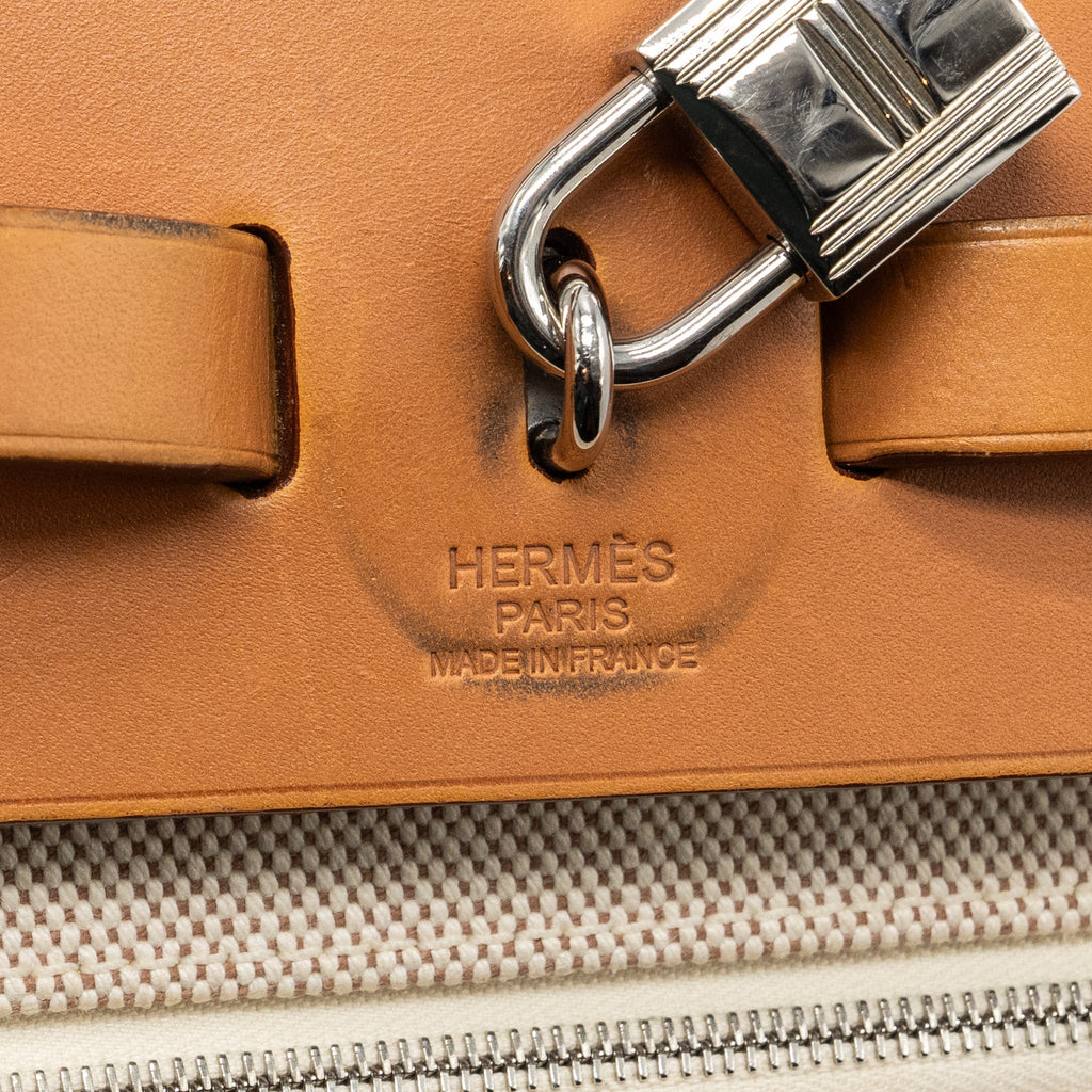 HERMES HERBAG 31 CANVAS/HUNTER MULTICOLOURED SHW