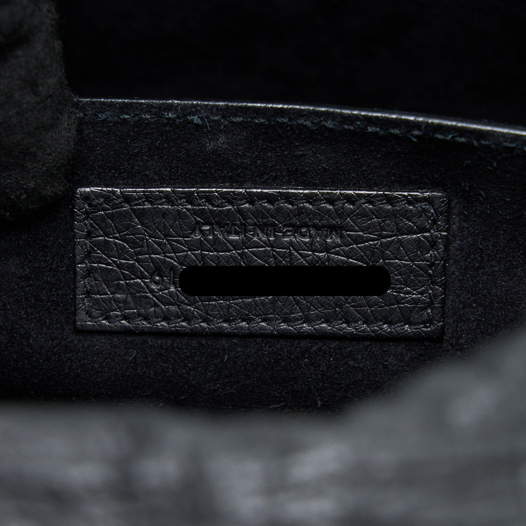 SAINT LAURENT NIKI BABY OSTRICH BLACK GHW