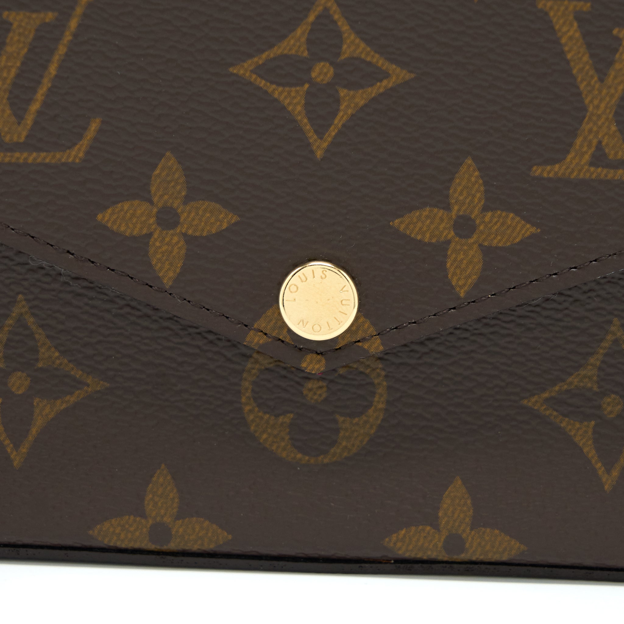 LOUIS VUITTON FELICIE POCHETTE MONOGRAM CANVAS RED GHW