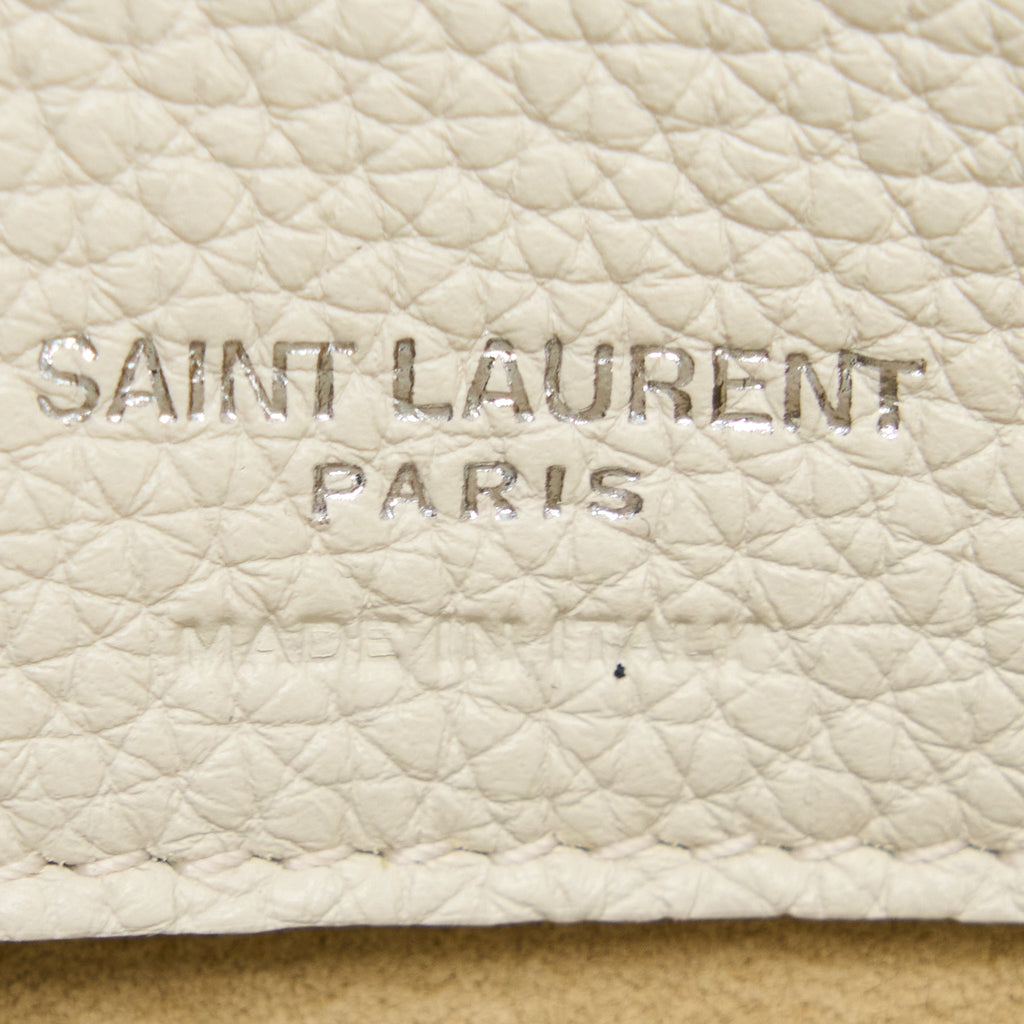 SAINT LAURENT SAC DE JOUR TOTE BAG CALFSKIN WHITE SHW