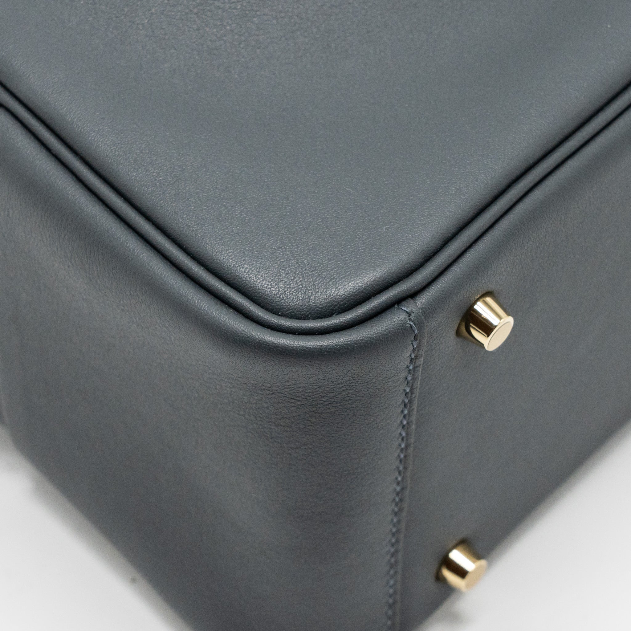 HERMES MINI LINDY II SWIFT GRIS MISTY / BLACK LGHW