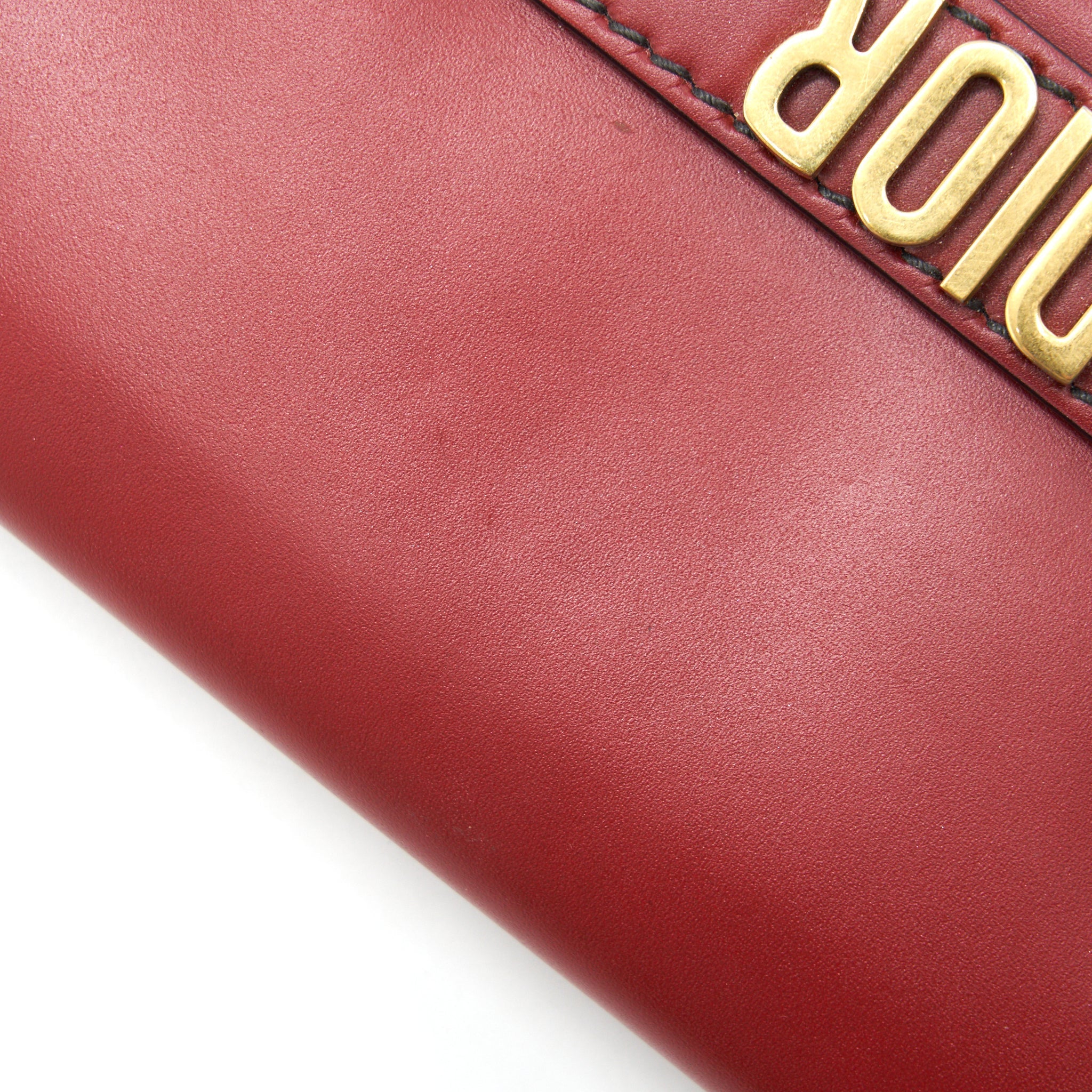 DIOR J'ADIOR SMALL LONG WALLET ON CHAIN RED WITH GHW