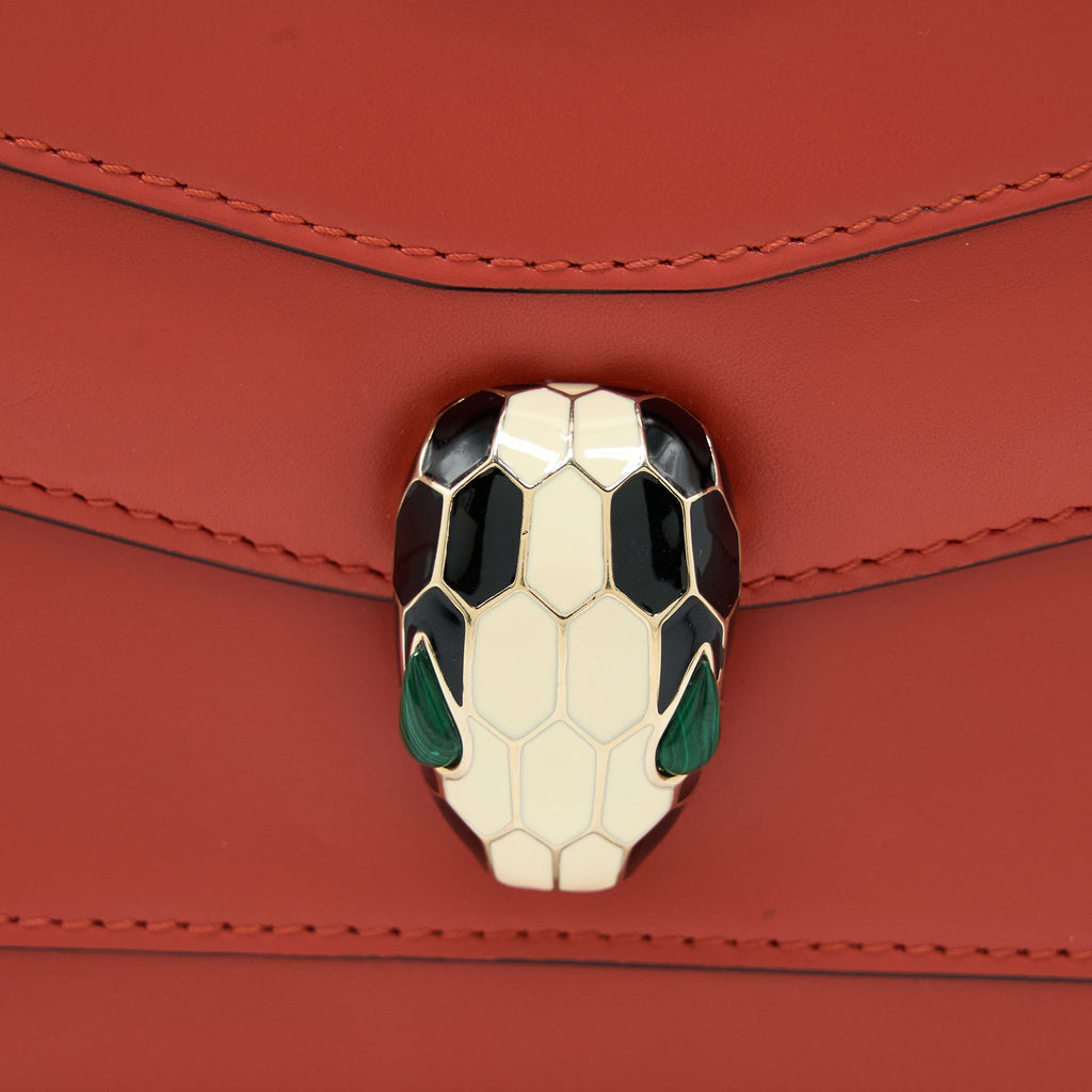 BVLGARI SERPENTI FOREVER CROSSBODY BAG CALFSKIN ORANGE LGHW