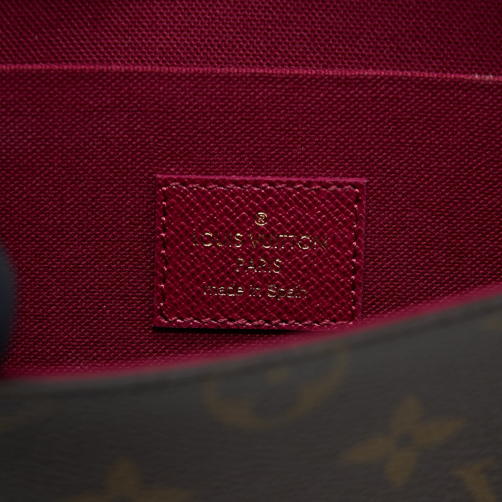 LOUIS VUITTON FELICIE POCHETTE MONOGRAM CANVAS RED GHW