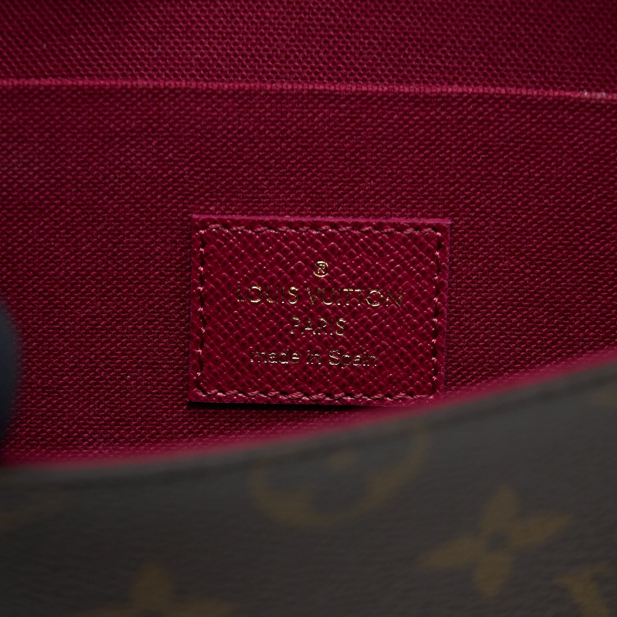 LOUIS VUITTON FELICIE POCHETTE MONOGRAM CANVAS RED GHW