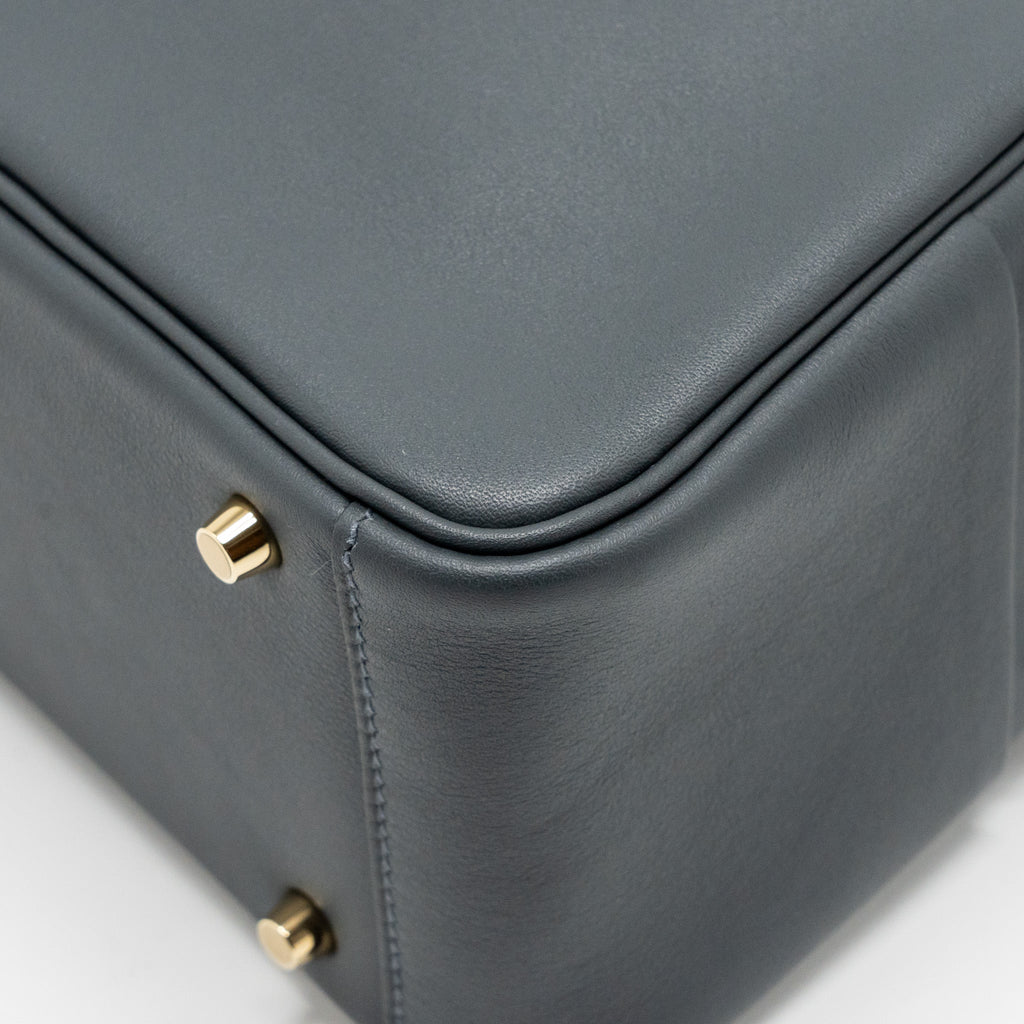 HERMES MINI LINDY II SWIFT GRIS MISTY / BLACK LGHW