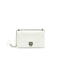CHRISTIAN DIOR SMALL CANNAGE DIORAMA PATENT LEATHER IN WHITE SHW