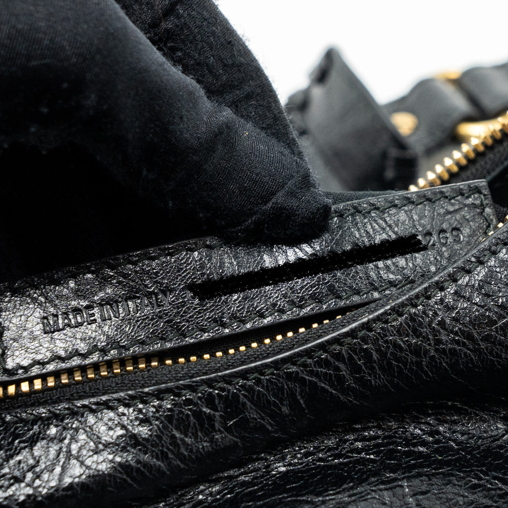 BALENCIAGA LE CAGOLE XS LAMBSKIN BLACK GHW