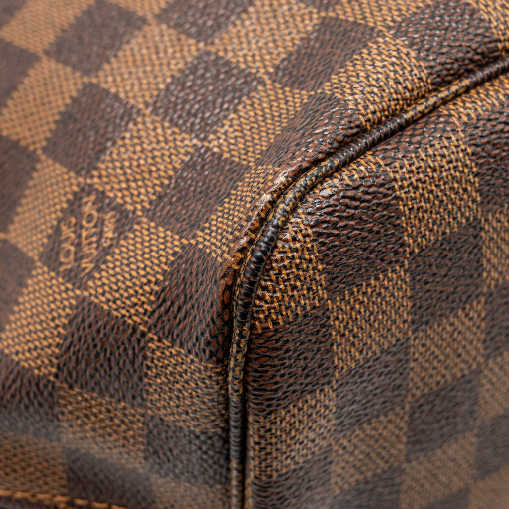 LOUIS VUITTON NEVERFULL MM DAMIER EBENE CANVAS GHW