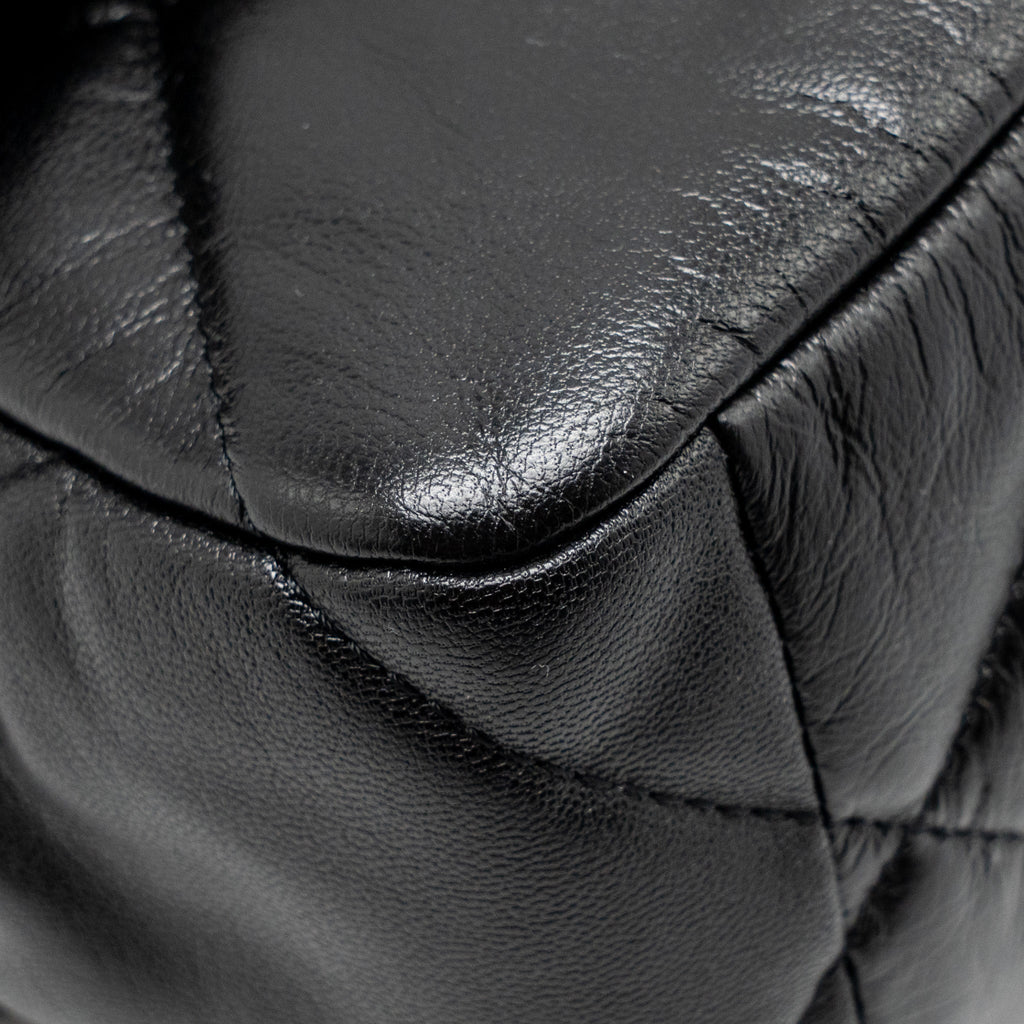 CHANEL LARGE 19 BAG GOATSKIN BLACK GHW