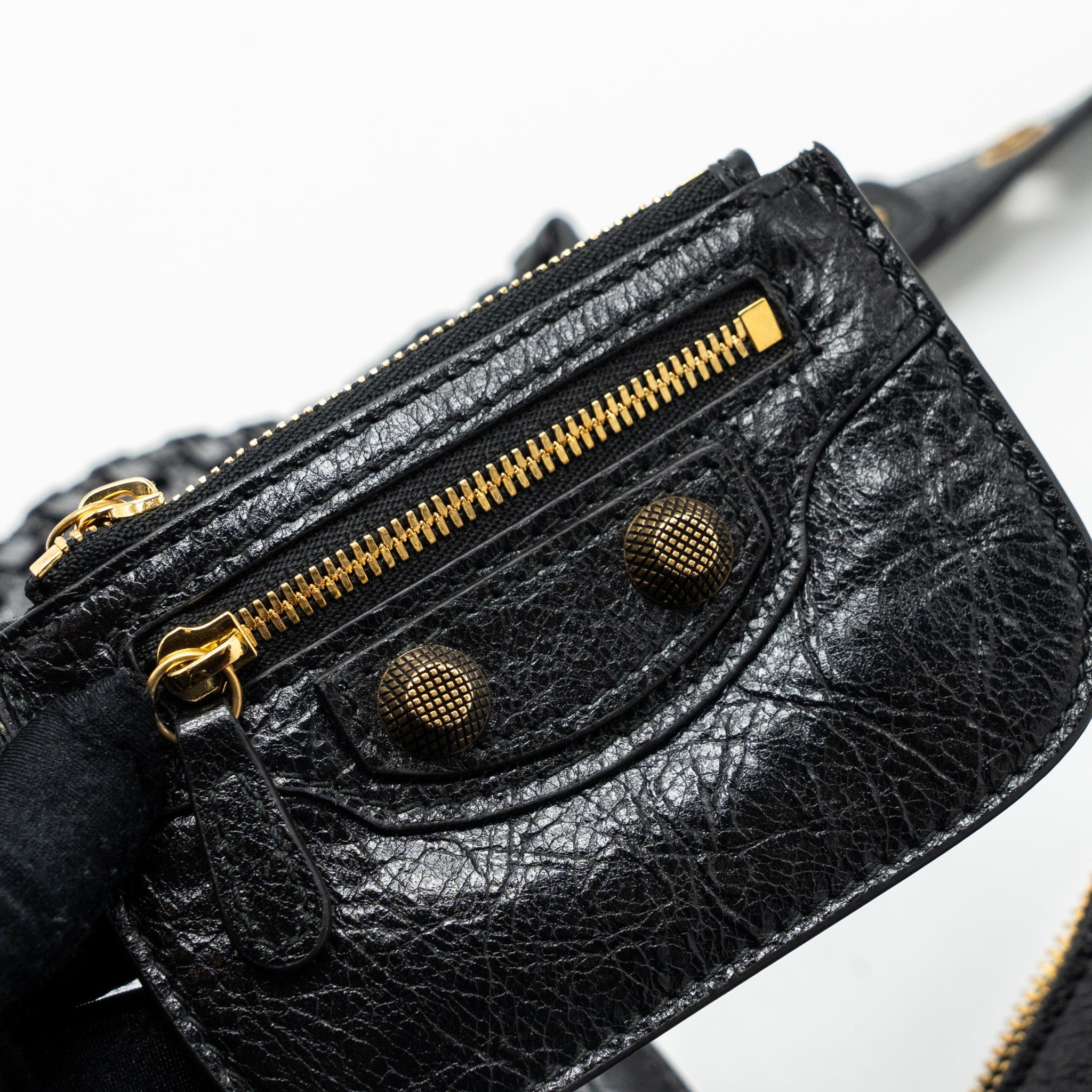 BALENCIAGA LE CAGOLE XS LAMBSKIN BLACK GHW