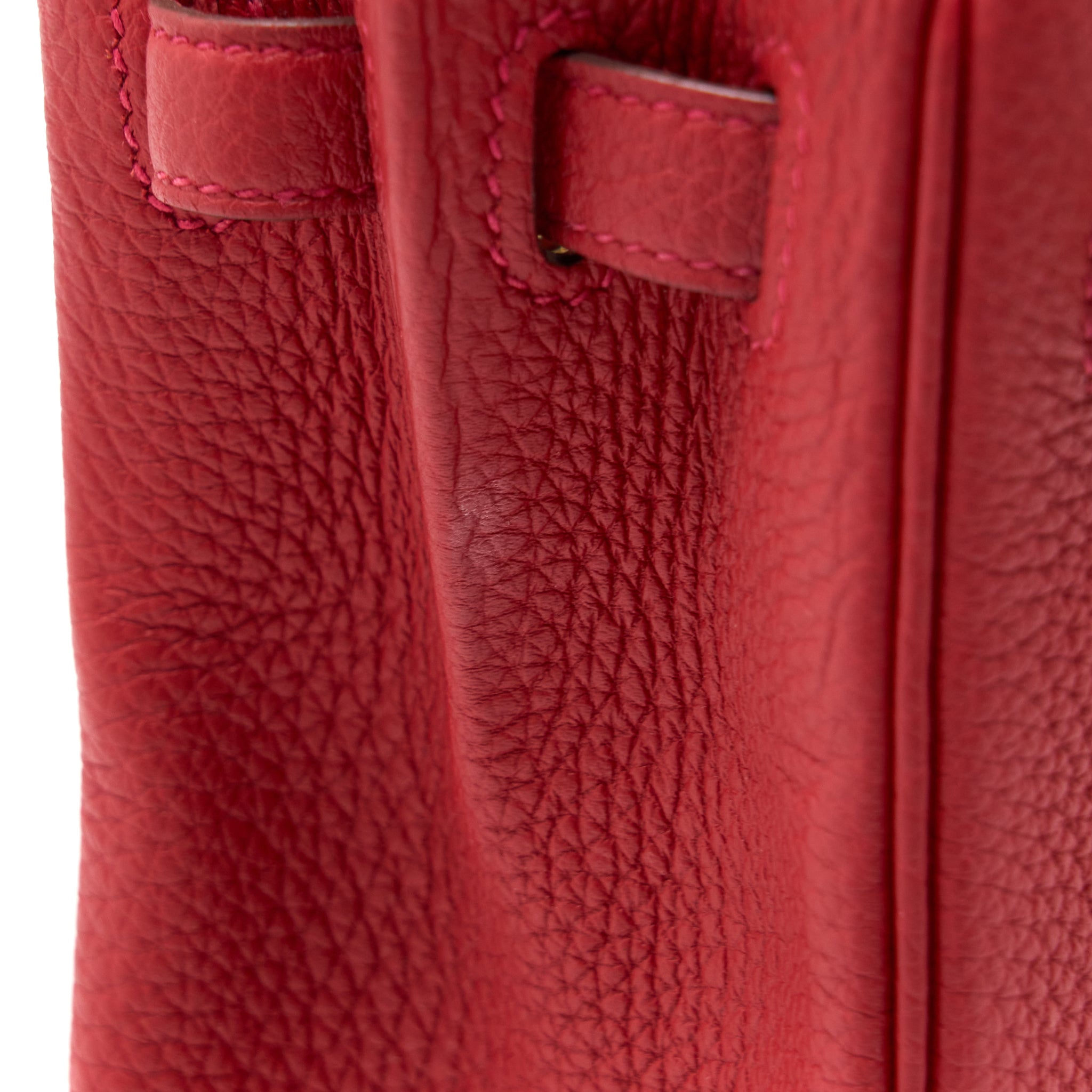HERMES KELLY 25 TOGO Q5 ROUGE CASAQUE GHW