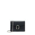 GUCCI MINI DIONYSUS WALLET ON CHAIN GRAINED CALFSKIN BLACK SHW