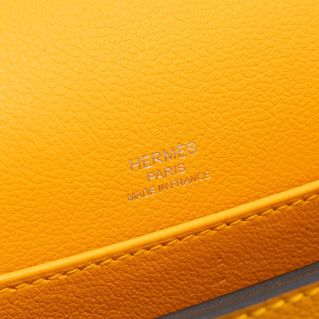 HERMES MINI ROULIS EVERCOLOR JAUNE D’OR LGHW