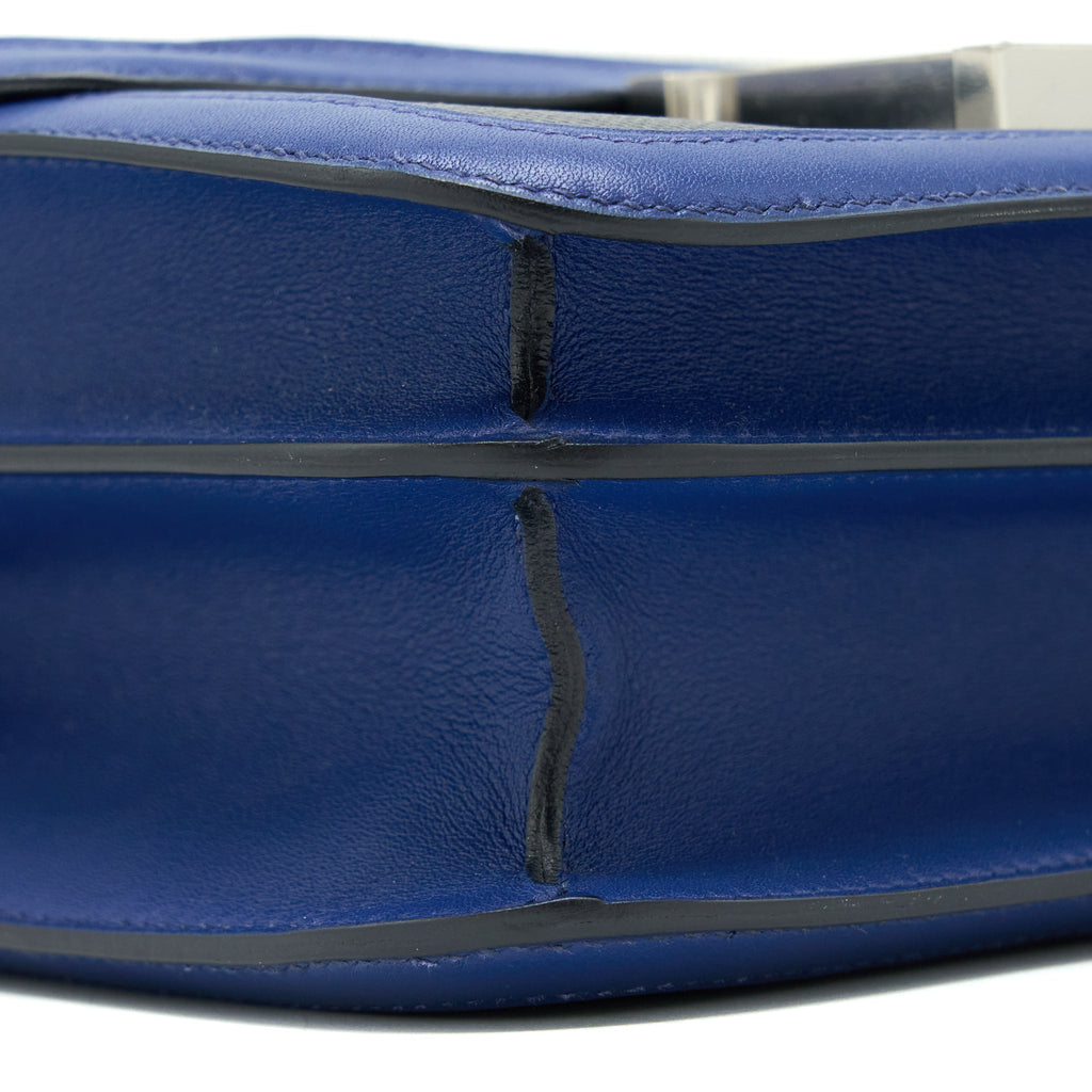 HERMES CONSTANCE 24 SWIFT/TOILE BLACK/BLUE SAPHIR SHW