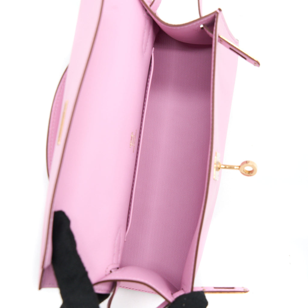 HERMES KELLY POCHETTE SWIFT X9 MAUVE SYLVESTRE RGHW