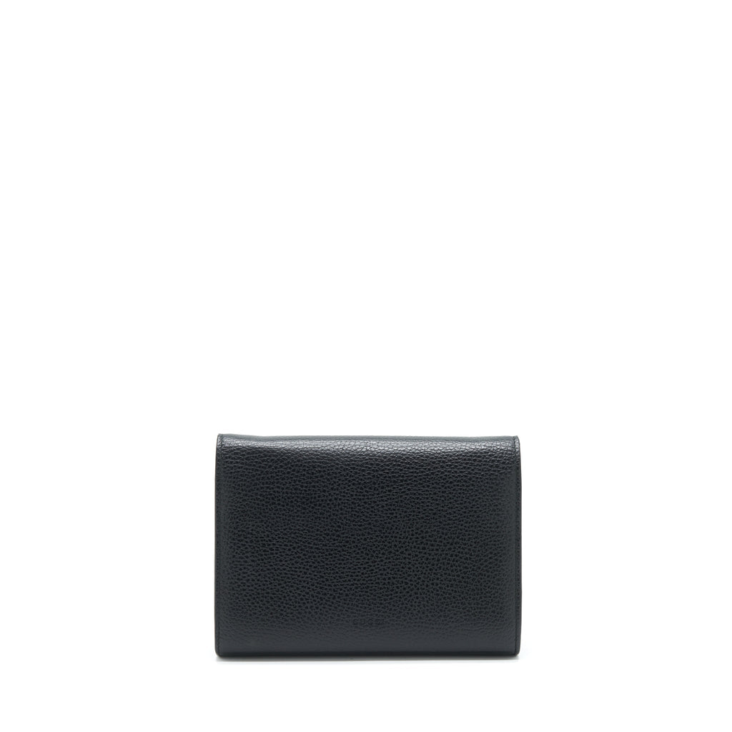 GUCCI MINI DIONYSUS WALLET ON CHAIN GRAINED CALFSKIN BLACK SHW