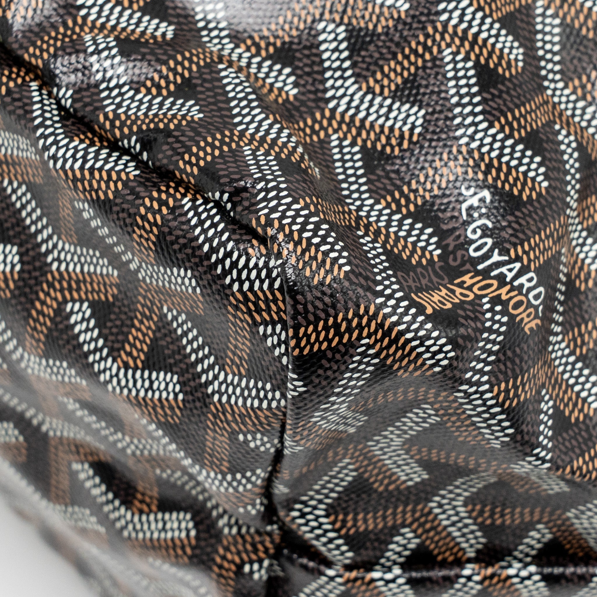 GOYARD SAINT LOUIS PM GOYARDINE CANVAS/CHEVROCHES CALFSKIN BLACK/TAN SHW