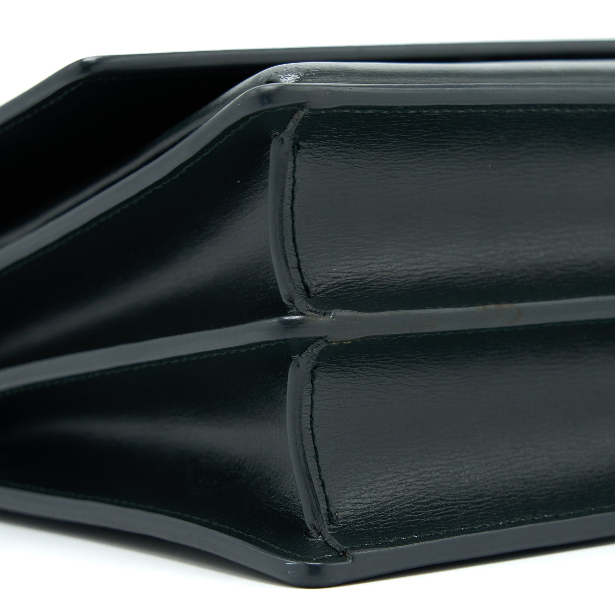 SAINT LAURENT SUNSET CHAIN BAG CALFSKIN DARK GREEN SHW