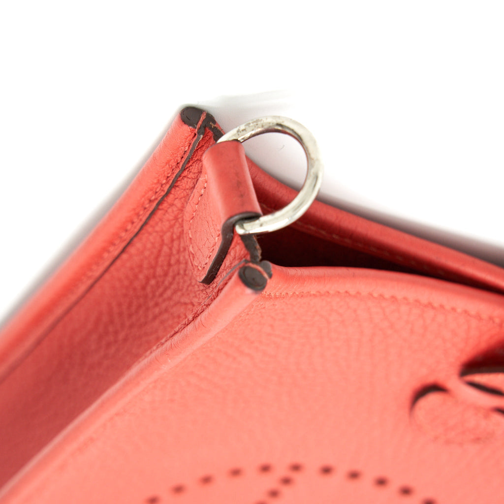 HERMES MINI EVELYNE ROUGE PIVOINE/ ROSE SAKURA