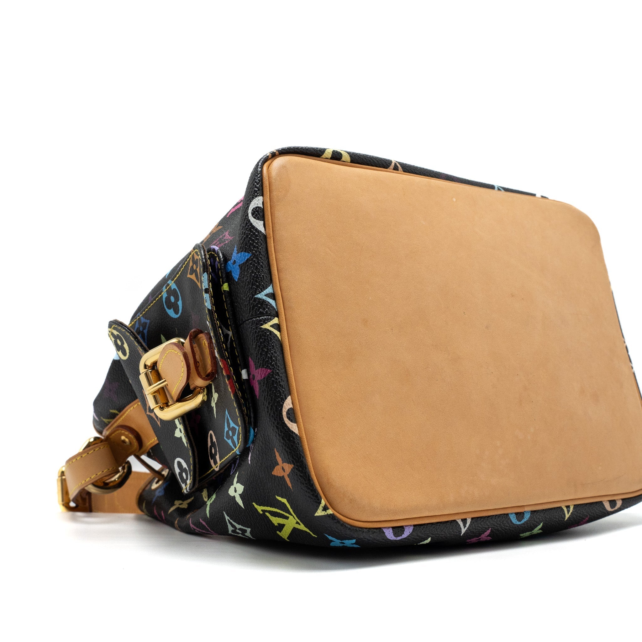 LOUIS VUITTON PETIT NOE MONOGRAM CANVAS BLACK/MULTICOLOUR GHW