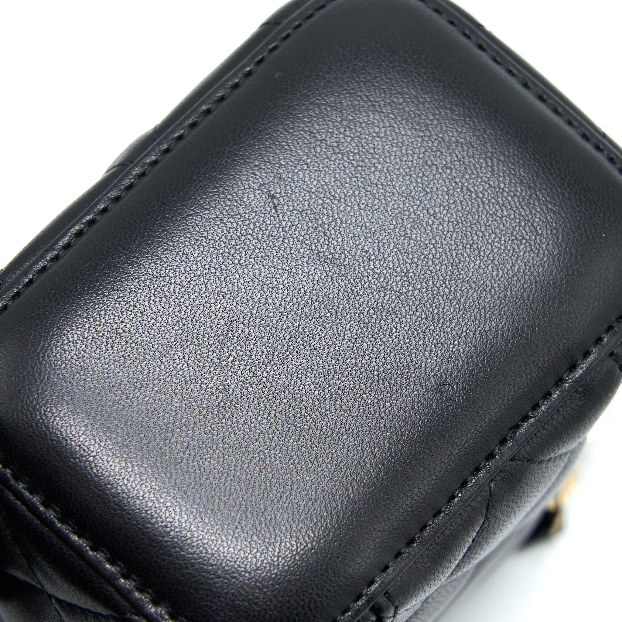CHANEL PEARL CRUSH MINI VANITY LAMBSKIN BLACK GHW