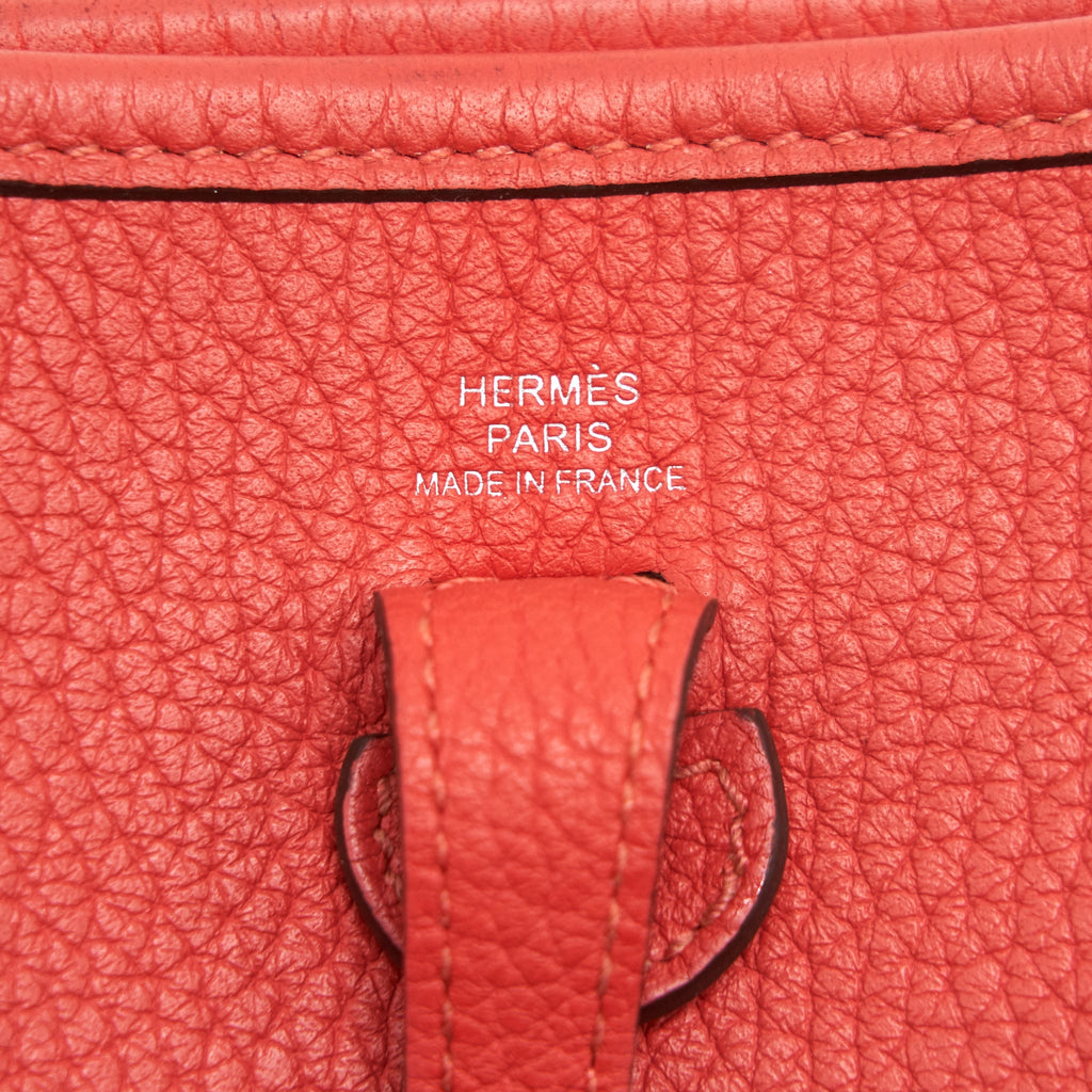 HERMES MINI EVELYNE ROUGE PIVOINE/ ROSE SAKURA