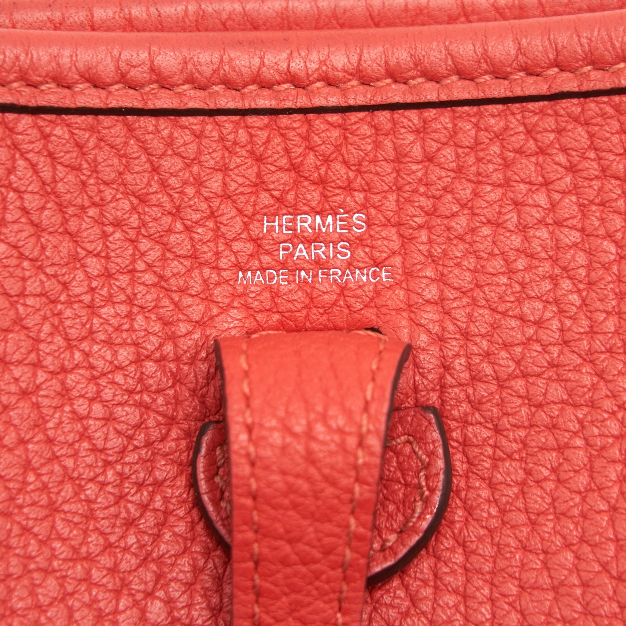 HERMES MINI EVELYNE ROUGE PIVOINE/ ROSE SAKURA