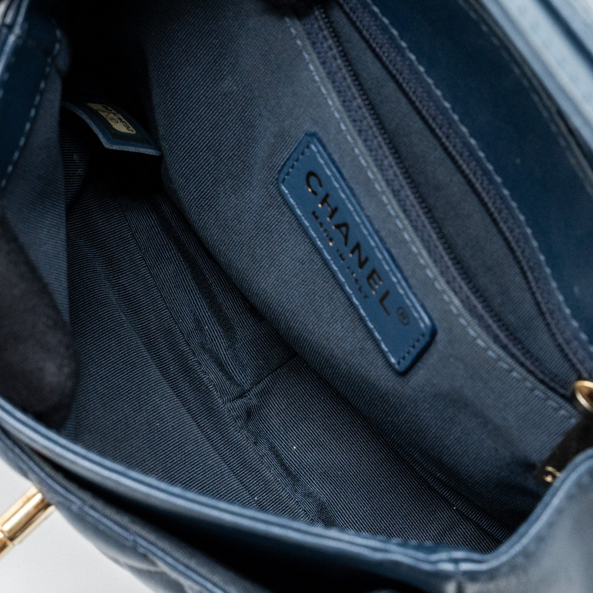 CHANEL QUILTED FLAP CROSSBODY BAG LAMBSKIN DARK BLUE LGHW