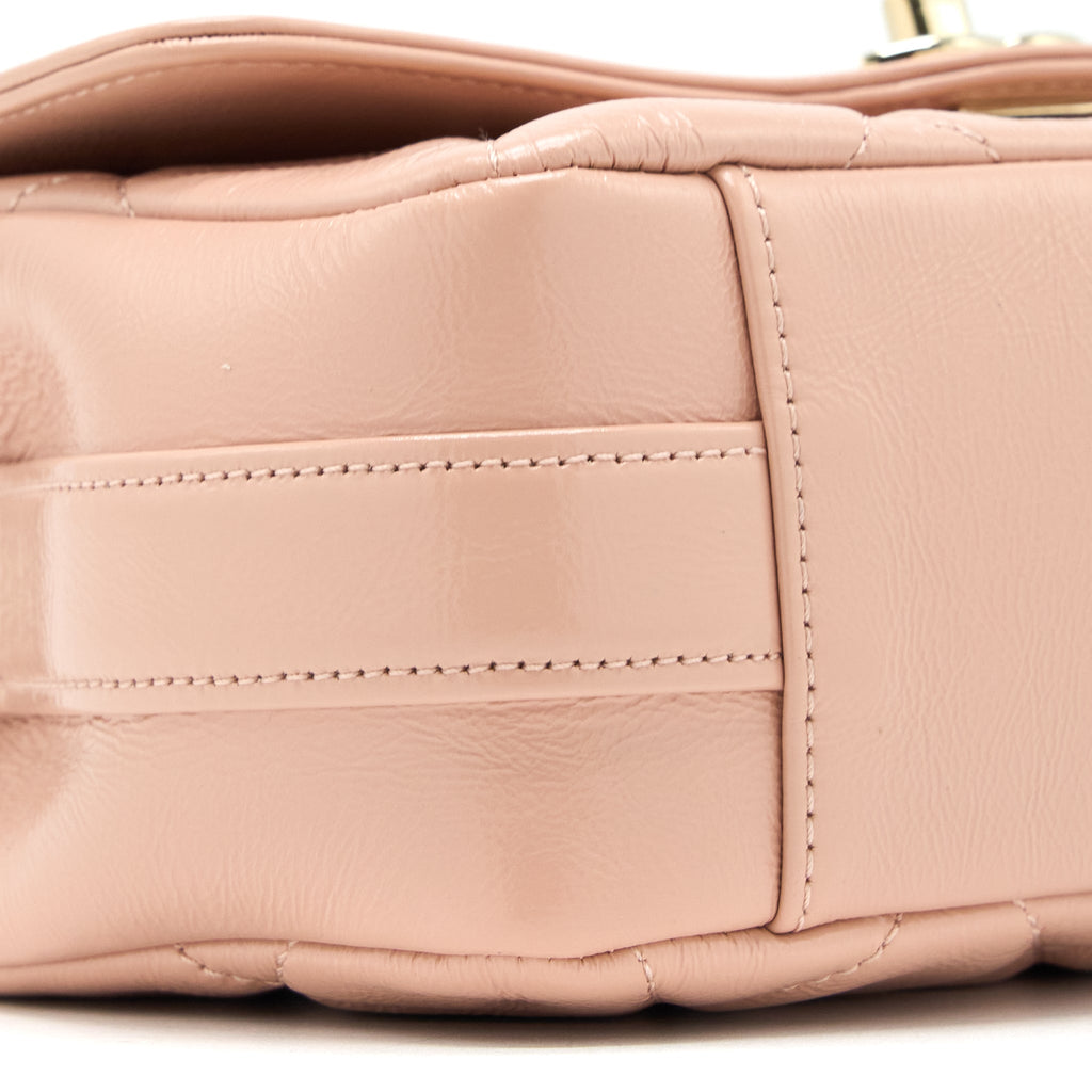 CHANEL SEASONAL FLAP BAG AGED CALFSKIN PINK LGHW