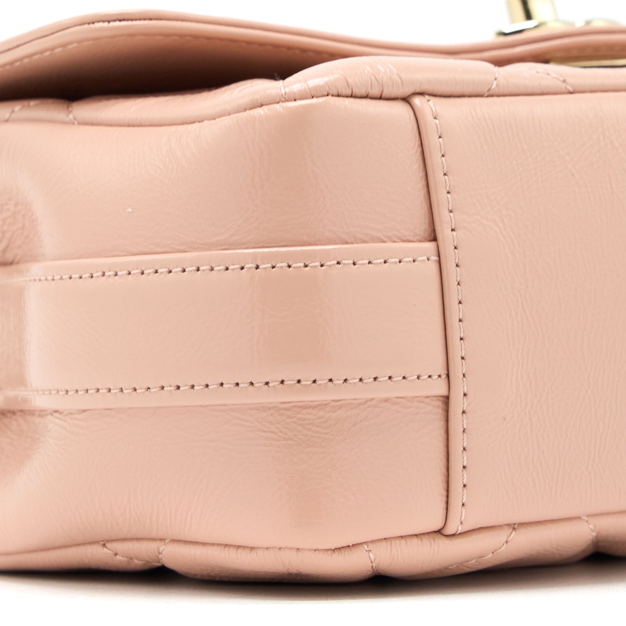 CHANEL SEASONAL FLAP BAG AGED CALFSKIN PINK LGHW