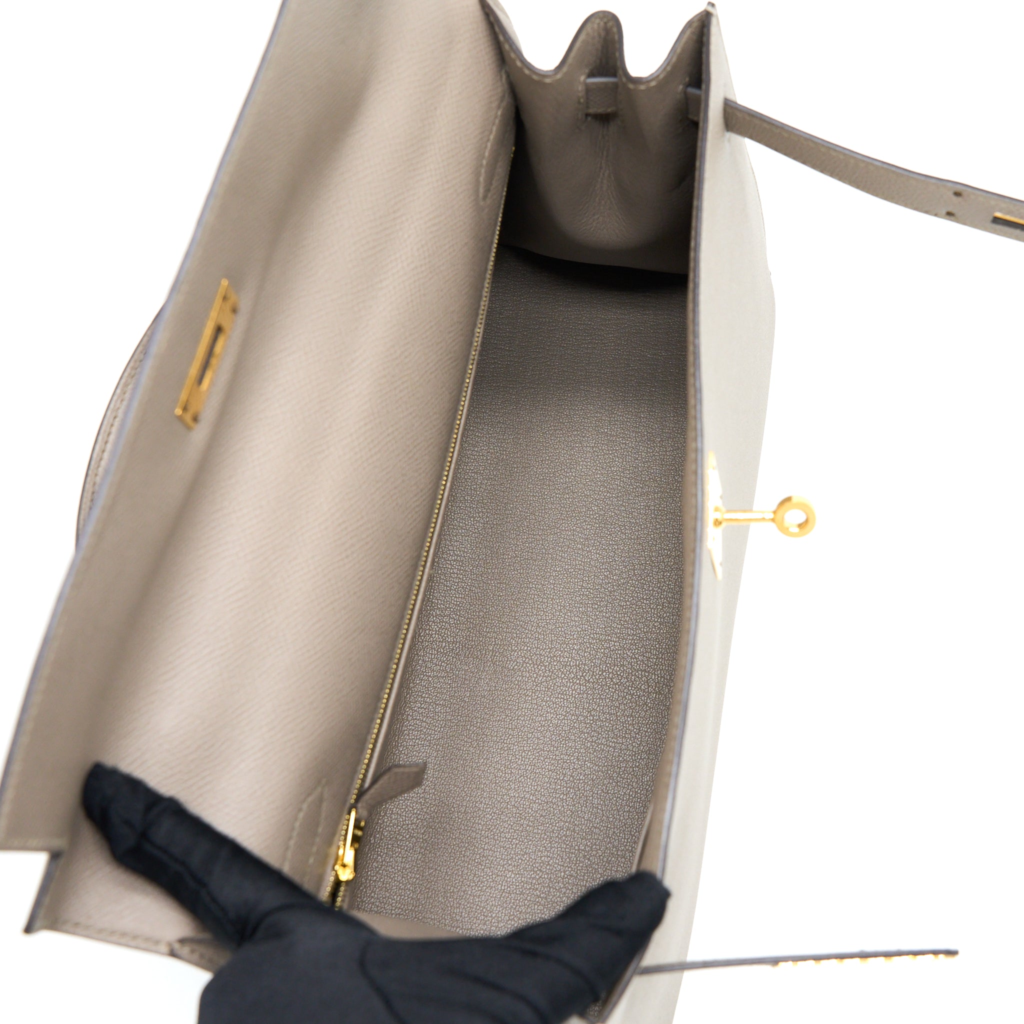 HERMES KELLY 32 EPSOM M8 GRIS ASPHALT GHW