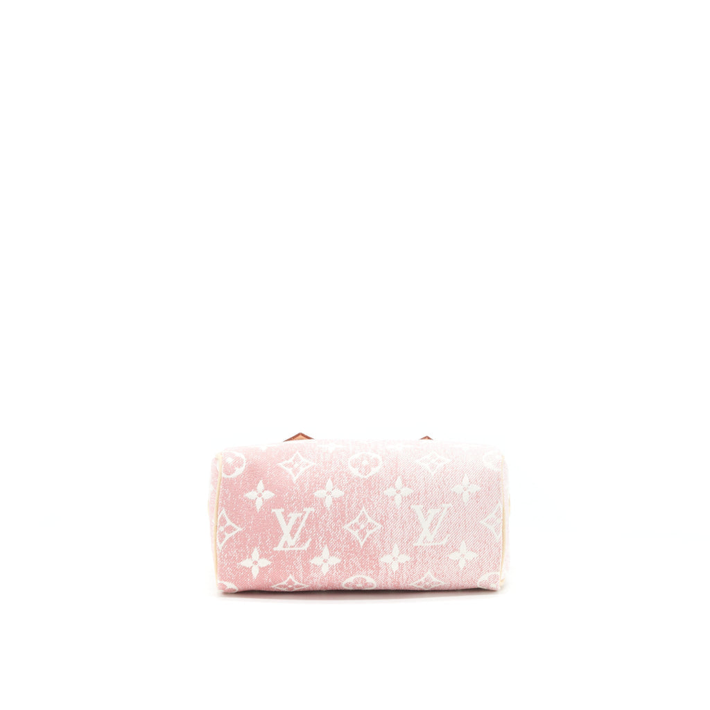 LOUIS VUITTON NANO SPEEDY MONOGRAM JACQUARD DENIM PINK