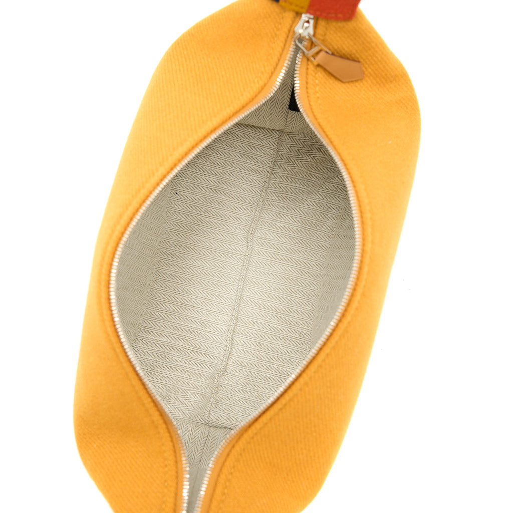 HERMES TROUSSE DE TOILETTE BRIDE PM WOOL OCRE SHW