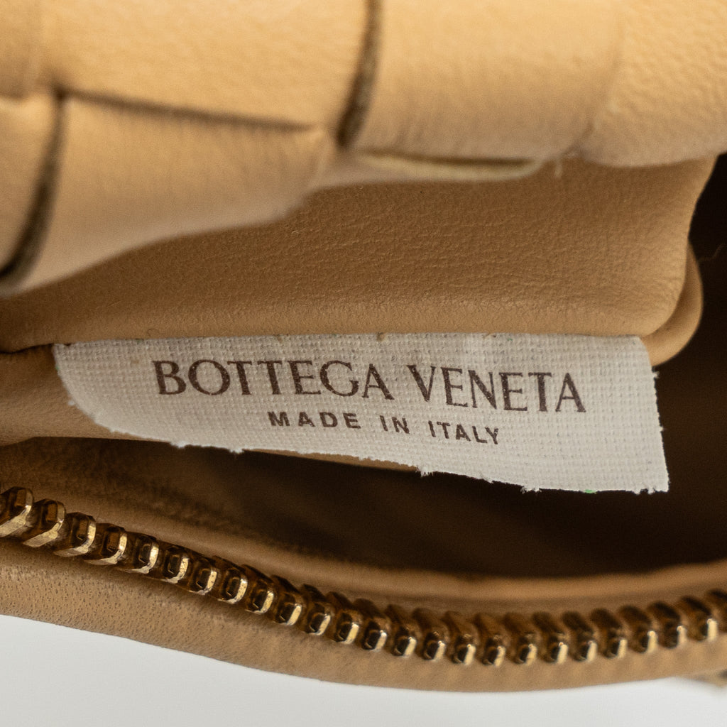 BOTTEGA VENETA MINI JODIE LEATHER BEIGE GHW