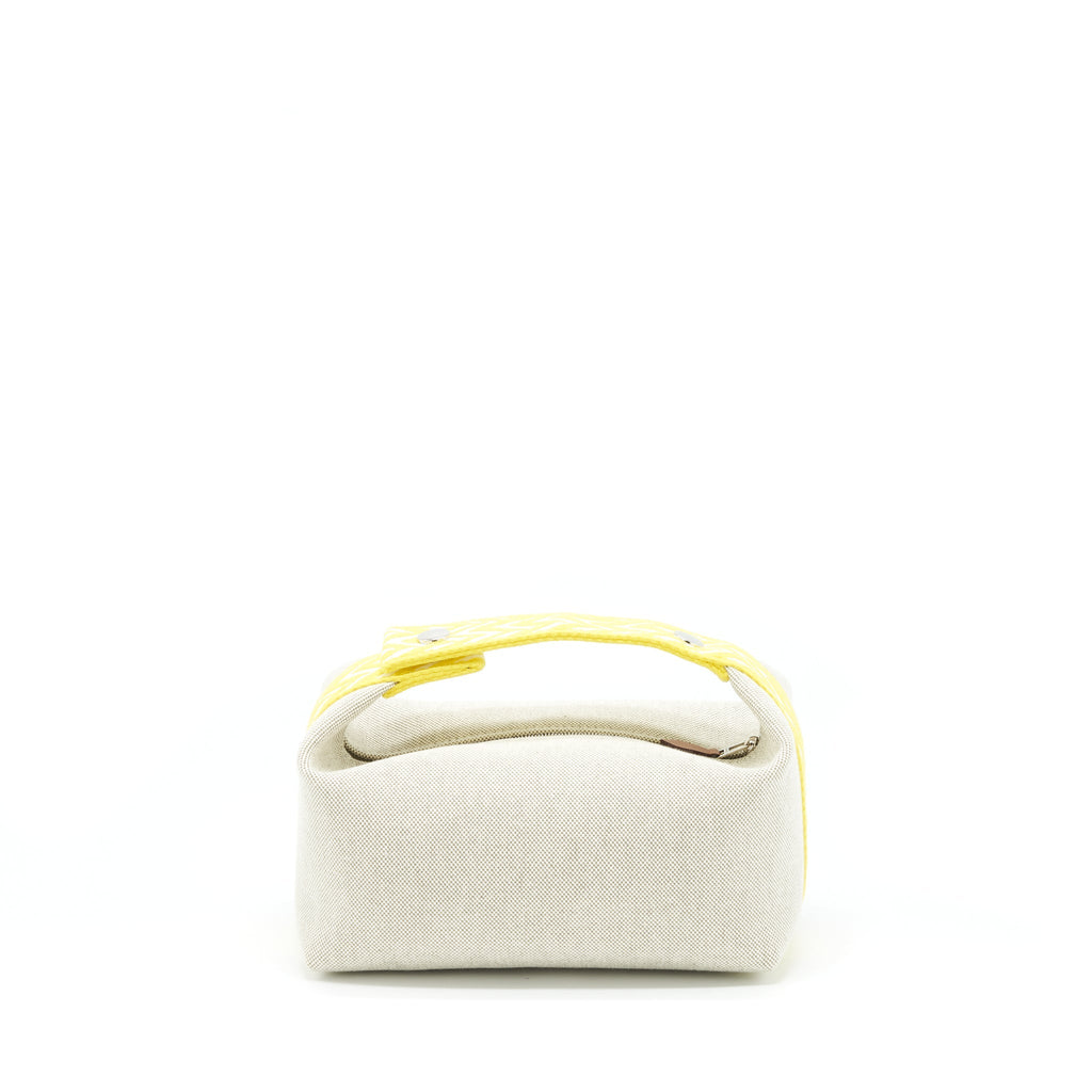 HERMES TROUSSE DE TOILETTE BRAD A BRAC PM JAUNE CITRON