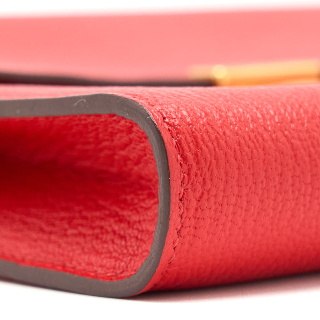 HERMES CLIC 16 WALLET MYSORE RED GHW