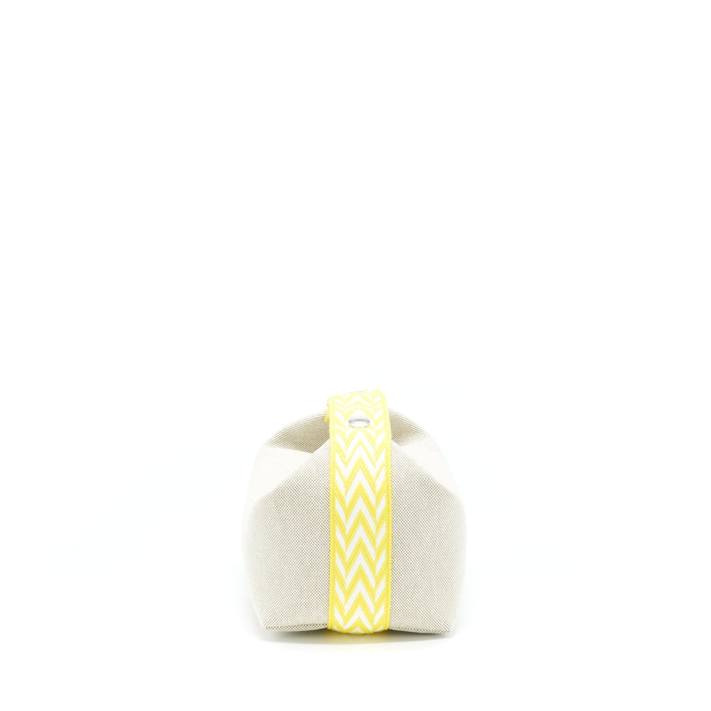 HERMES TROUSSE DE TOILETTE BRAD A BRAC PM JAUNE CITRON